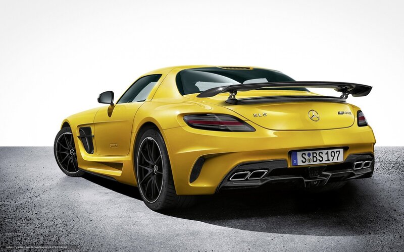 Yellow Sports Car — Dramatic, Photograph, Rear Wing, License Plate
