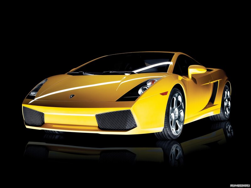 Yellow Sports Car — Dramatic, Photograph, Reflection, Headlights, Black