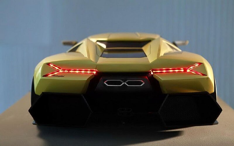 Yellow Sports Car — Dramatic, Photograph, Taillights