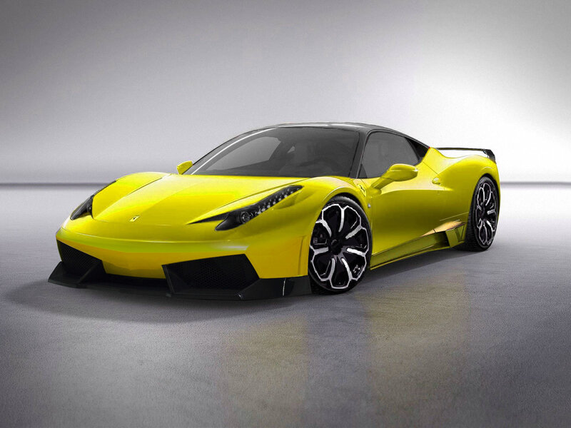 Yellow Sports Car — Dramatic, Photograph