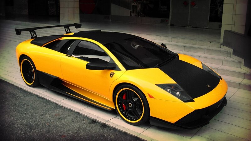 Yellow Sports Car — Dramatic, Photograph, Tire, Wing