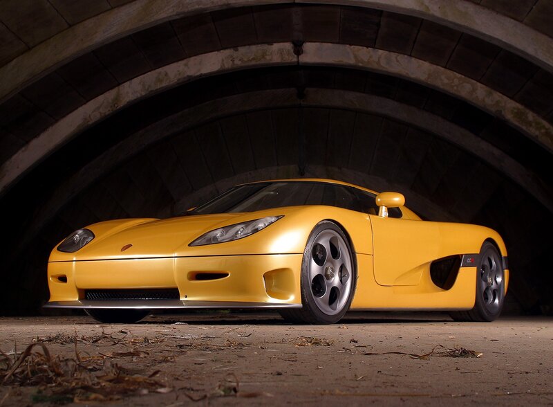 Yellow Sports Car — Dramatic, Photograph, Tunnel, Concrete Floor