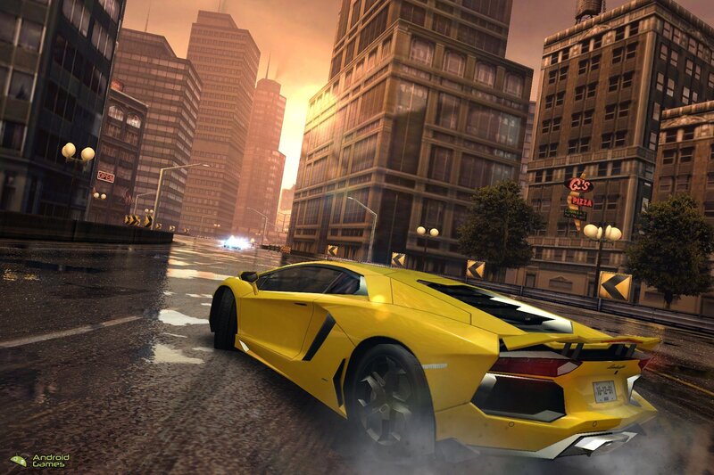 Yellow Sports Car — Dramatic, Sunset, 3d Render, City Street