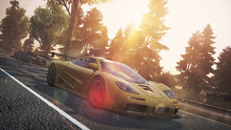 Yellow Sports Car — Dramatic, Sunset, 3d Render, Road