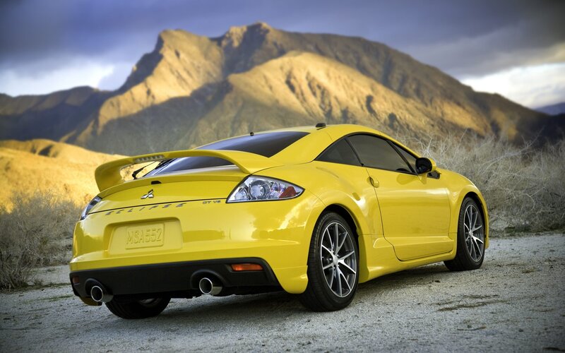 Yellow Sports Car — Dramatic, Sunset, Photograph, Mountain, Dirt Road