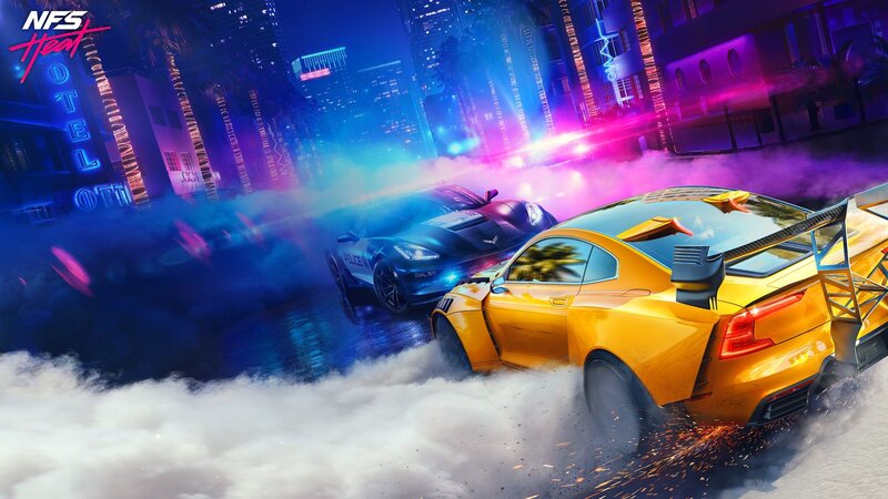 Yellow Sports Car Drifting — Dramatic