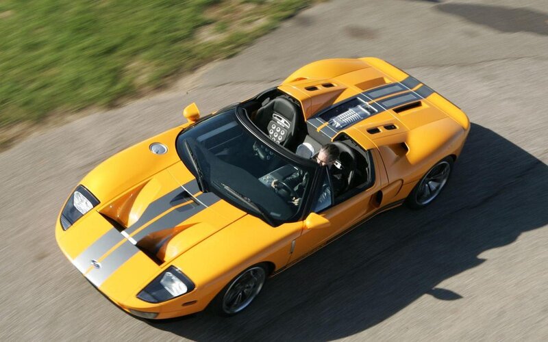 Yellow Sports Car Driving