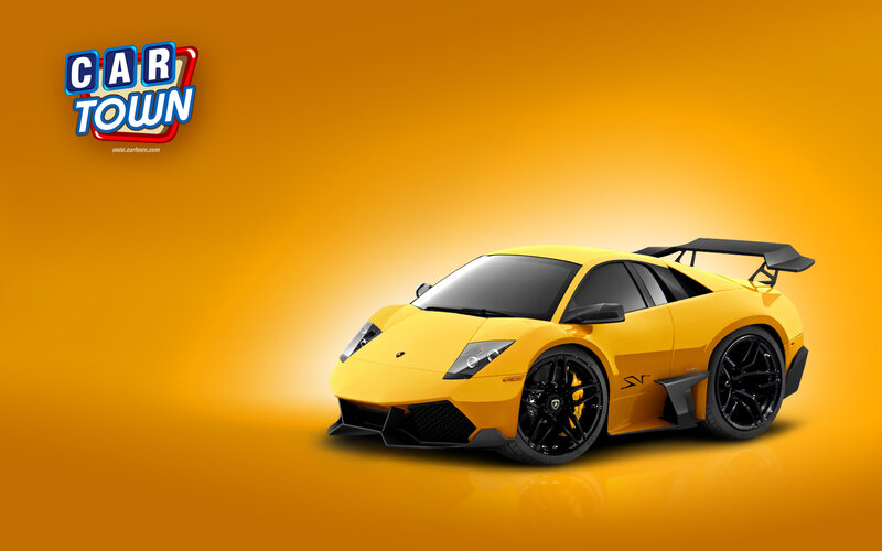 Yellow Sports Car — Dynamic, 3d Render, Logo