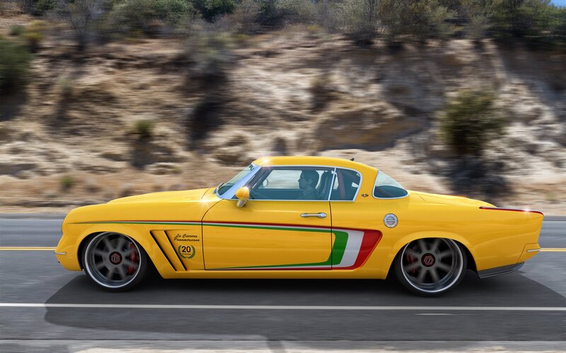 Yellow Sports Car — Dynamic, Afternoon, 3d Render, Road, Driver
