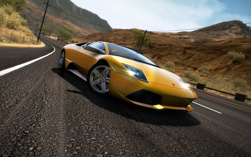 Yellow Sports Car — Dynamic, Afternoon, 3d Render, Road