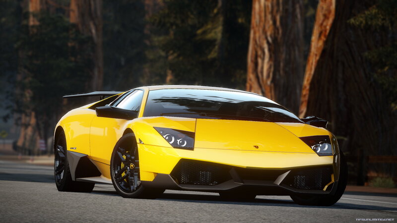 Yellow Sports Car — Dynamic, Afternoon, 3d Render, Road, Trees