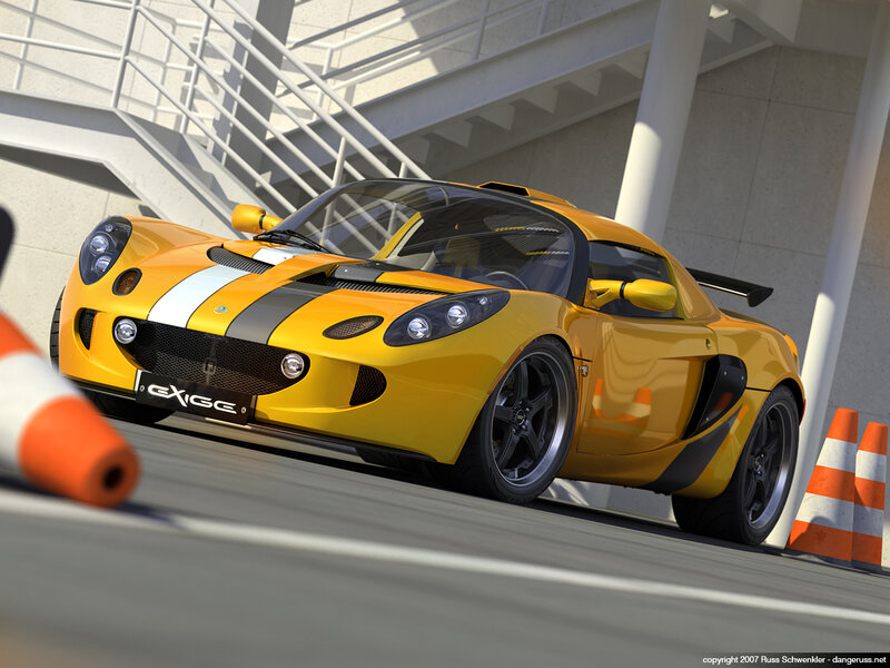Yellow Sports Car — Dynamic, Afternoon, 3d Render