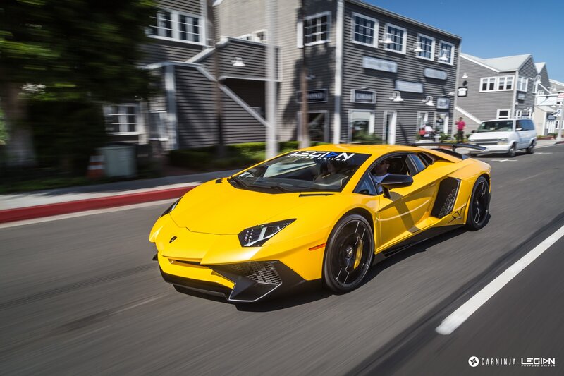 Yellow Sports Car — Dynamic, Afternoon, Photograph, Building