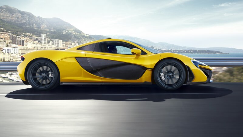 Yellow Sports Car — Dynamic, Afternoon, Photograph, City