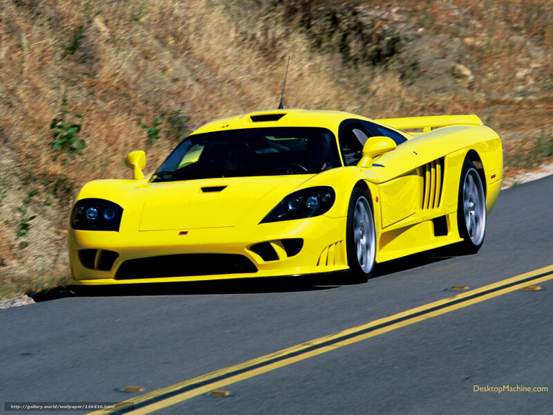 Yellow Sports Car — Dynamic, Afternoon, Photograph, Road, Hillside