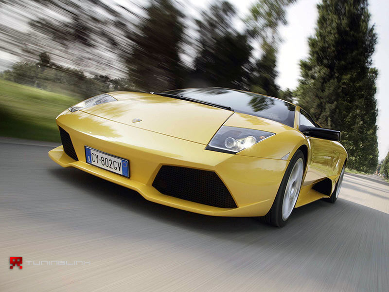 Yellow Sports Car — Dynamic, Afternoon, Photograph, Road