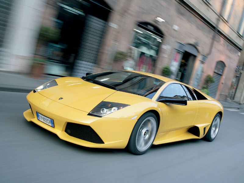 Yellow Sports Car — Dynamic, Afternoon, Photograph, Street