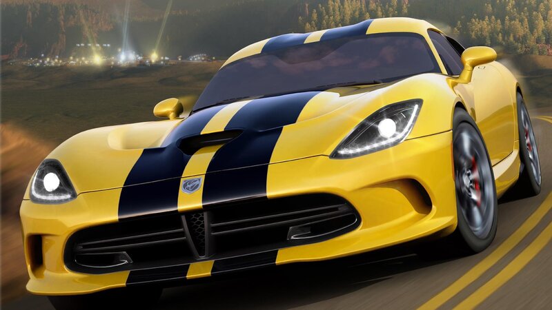 Yellow Sports Car — Dynamic, Night, 3d Render, Road