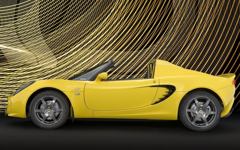 Yellow Sports Car — Dynamic, Photograph, Background