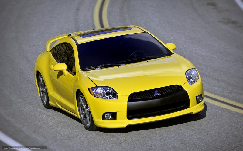 Yellow Sports Car — Dynamic, Photograph, Road, Double Yellow Line