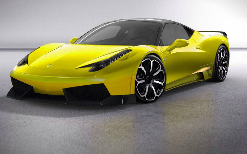 Yellow Sports Car — Dynamic