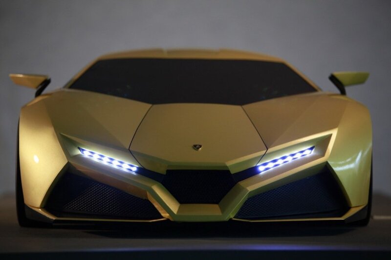 Yellow Sports Car — Gold, Dramatic