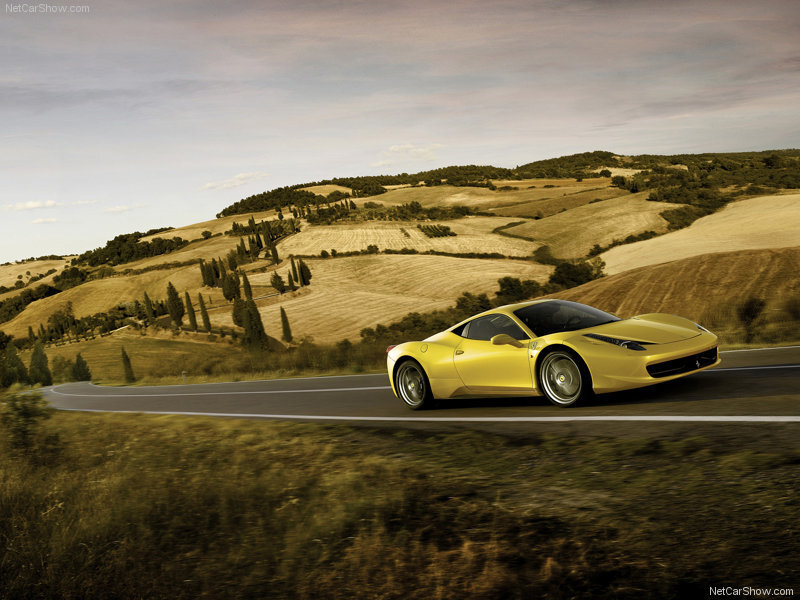 Yellow Sports Car — Hills