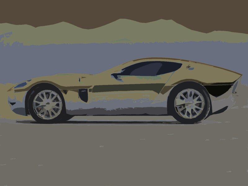 yellow sports car illustration