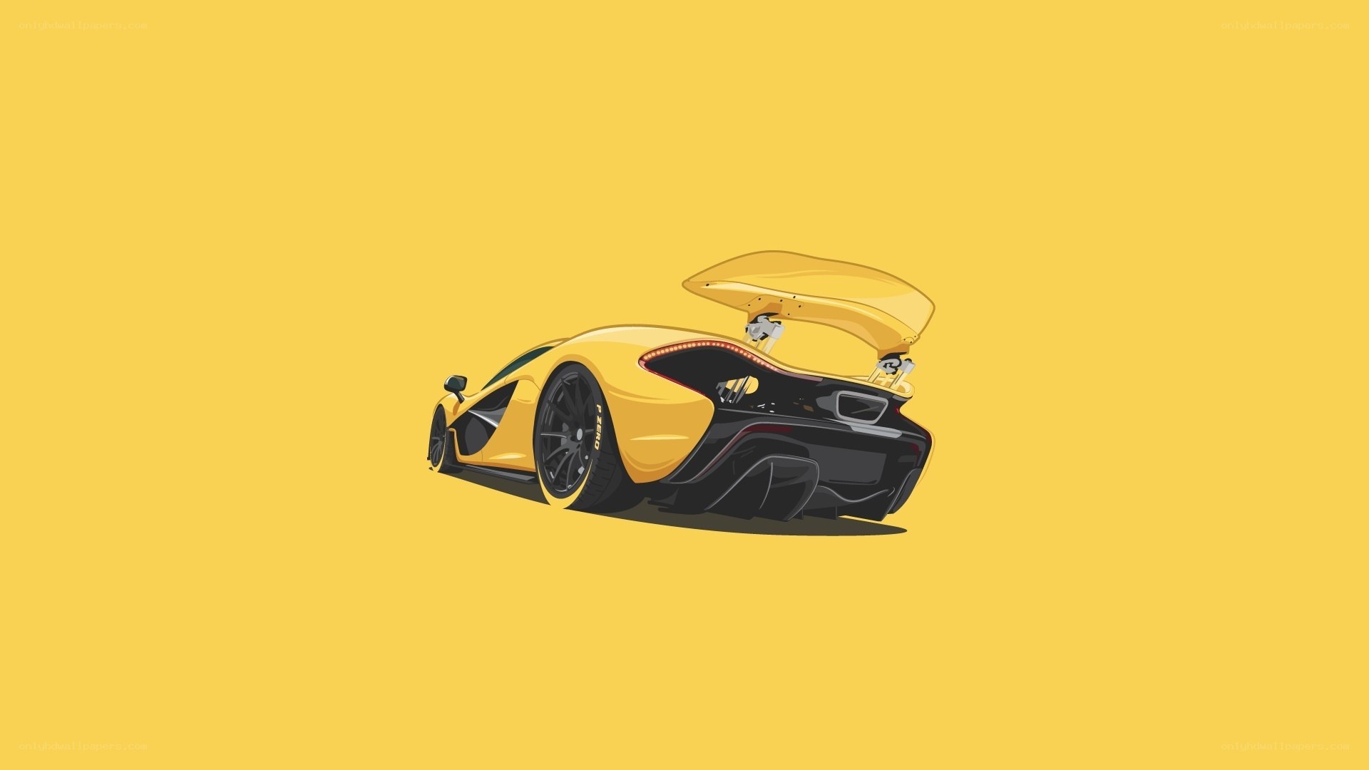 yellow sports car illustration
