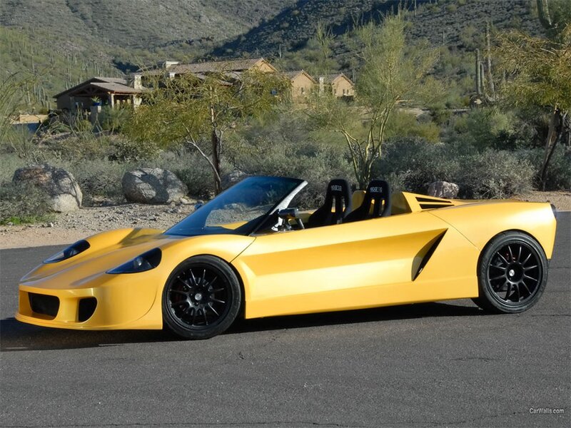 yellow sports car in desert