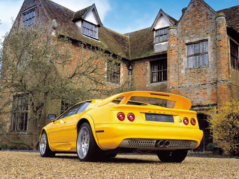 Yellow sports car in front of a house