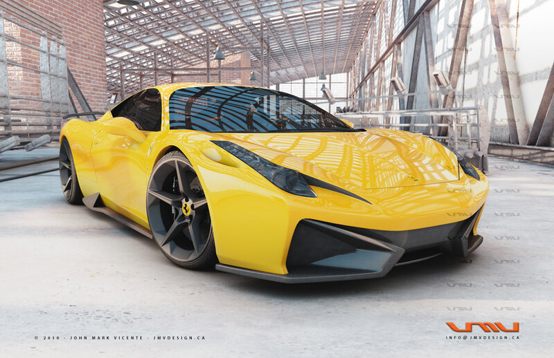 Yellow Sports Car — Industrial
