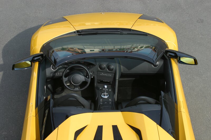 yellow sports car interior