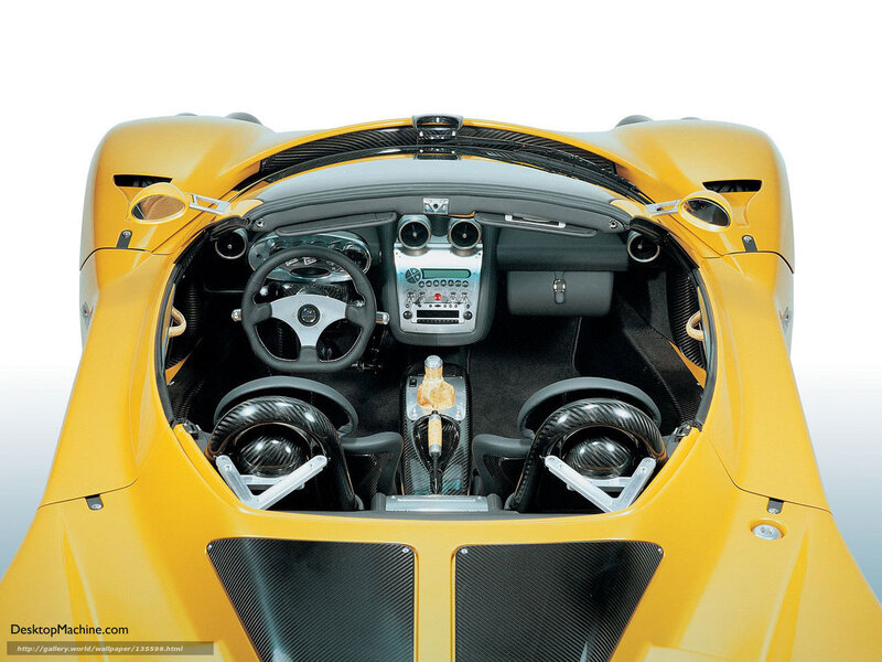 Yellow Sports Car Interior — Clean