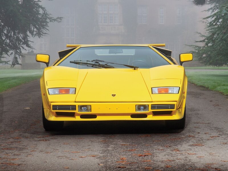 Yellow Sports Car — Misty, Morning, Photograph