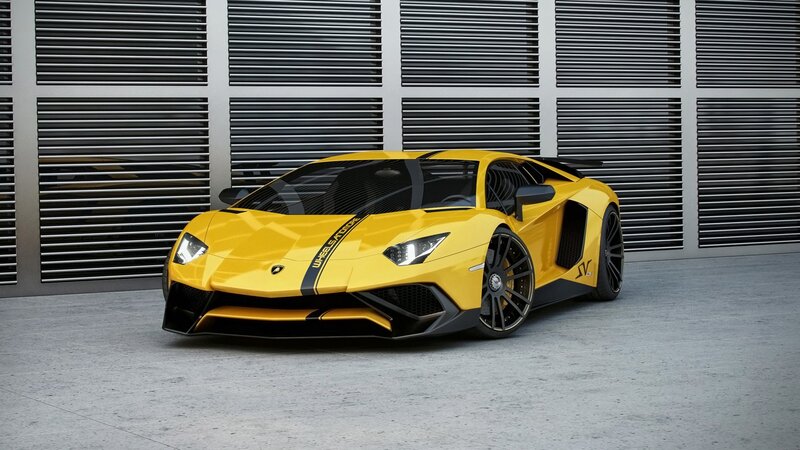 Yellow Sports Car — Modern, 3d Render, Wall