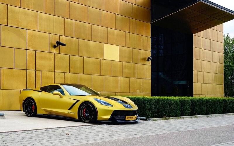 Yellow Sports Car — Modern, Afternoon
