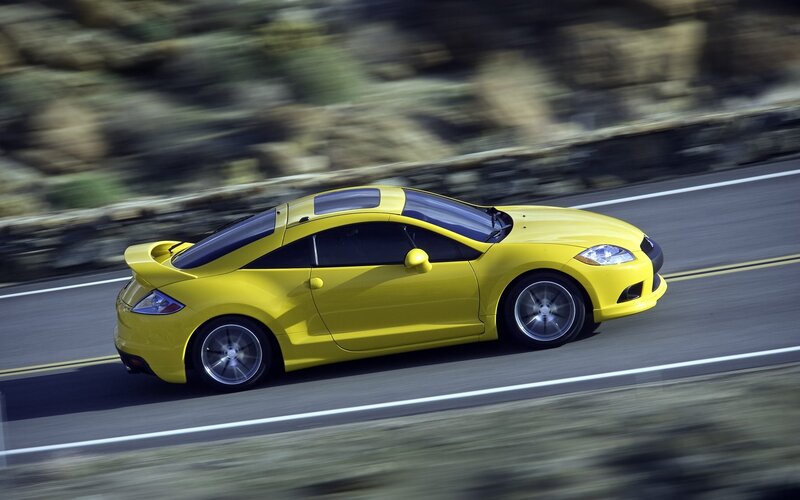 Yellow Sports Car — Mountain