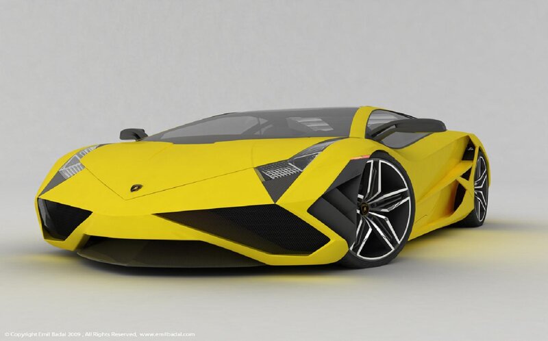 Yellow Sports Car — Neutral, 3d Render, Wheels