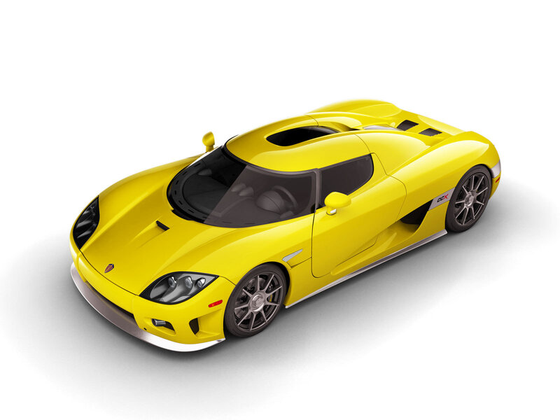 Yellow Sports Car — Neutral, 3d Render, Wheels, Windows, Black, Silver, Ccx