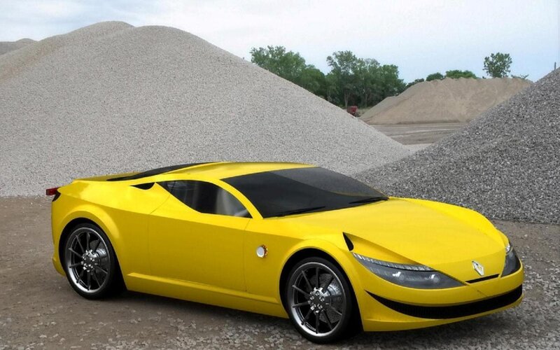 Yellow Sports Car — Neutral, Afternoon, 3d Render