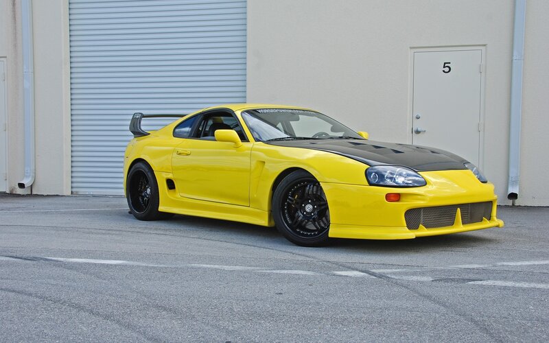 Yellow Sports Car — Neutral, Afternoon, Photograph, Building