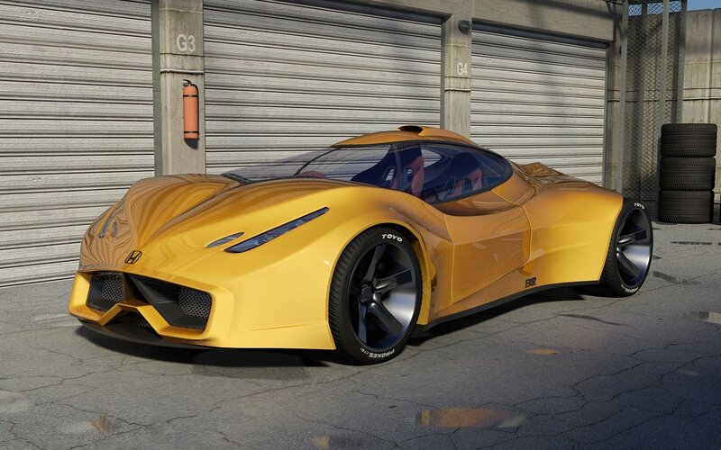 Yellow Sports Car — Neutral, Afternoon