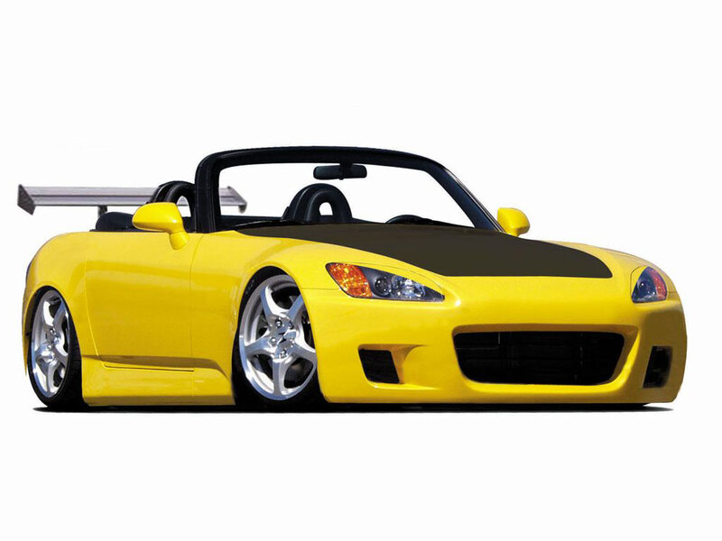Yellow Sports Car — Neutral, Photograph, Convertible, Spoiler