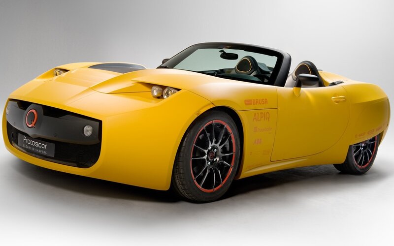 Yellow Sports Car — Neutral, Photograph, Convertible