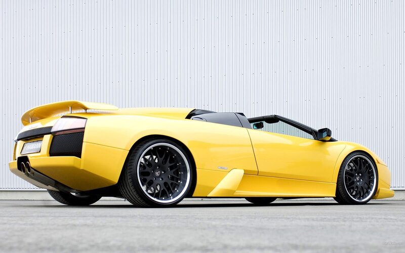 Yellow Sports Car — Neutral, Photograph, Wall, Tires