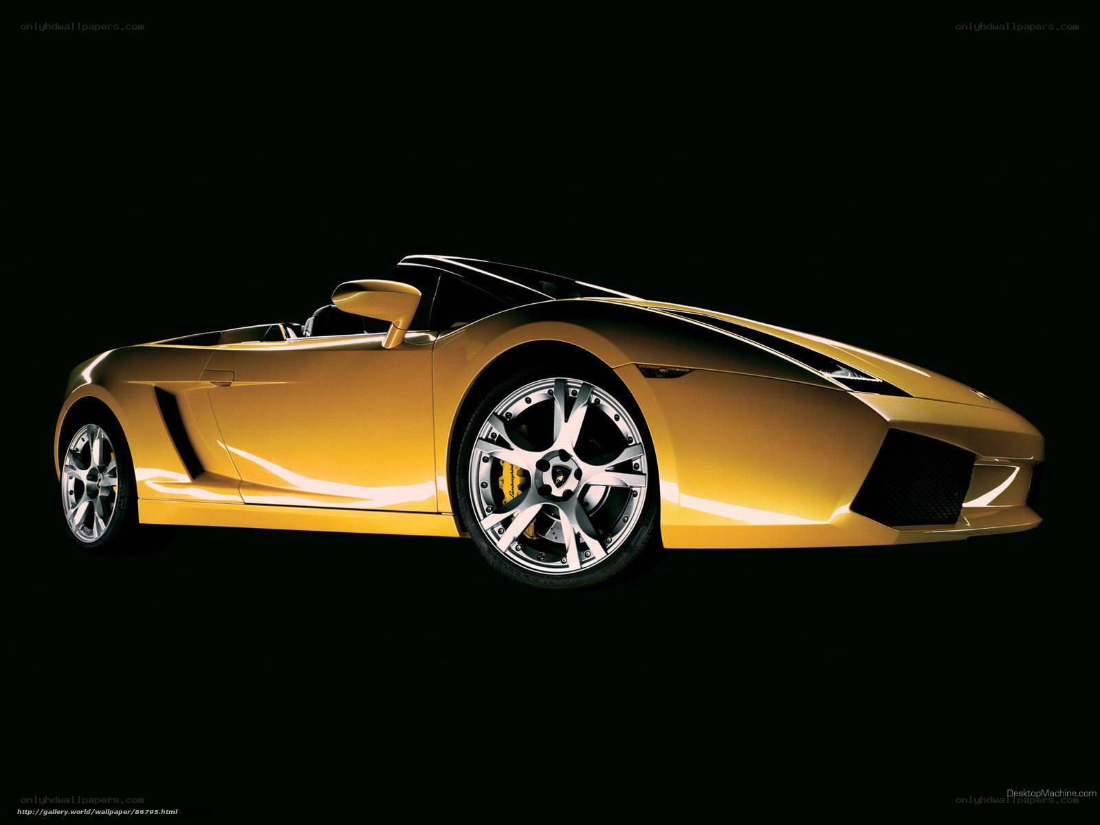 yellow sports car on black