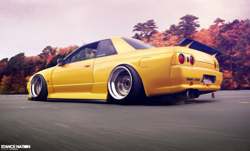yellow sports car on road