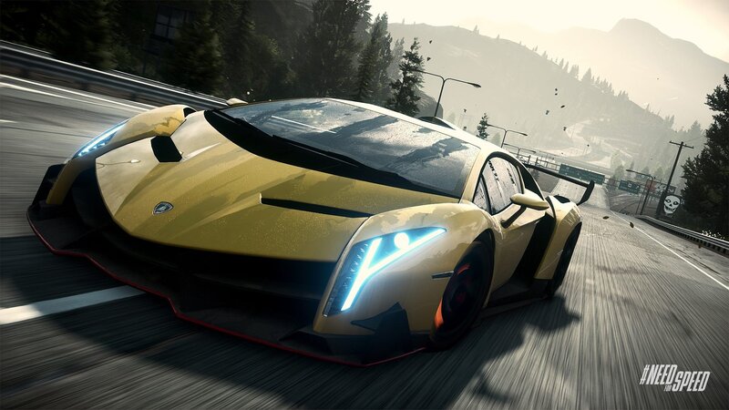 Yellow Sports Car on Road — Dynamic, Afternoon