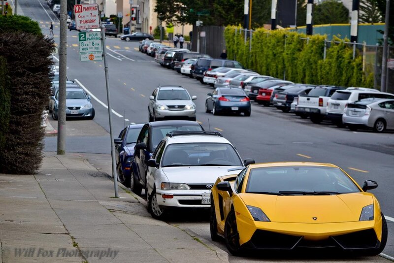 Yellow Sports Car on Street — Urban